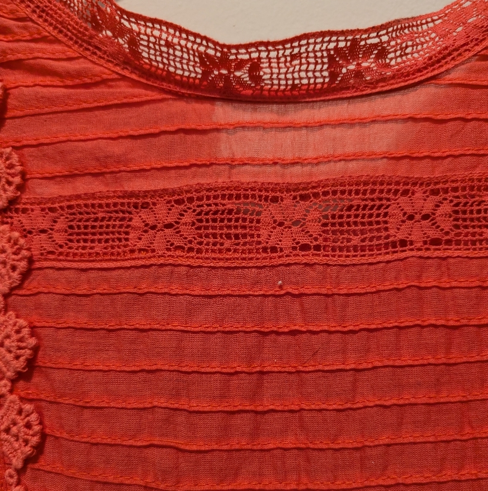 Free People Coral Babydoll Embroidered Festival Boho Beach Dress - Picture 3 of 6